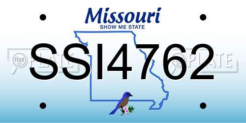 SSI4762 Missouri License Plate