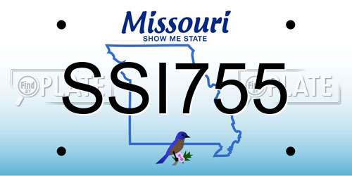 SSI755 Missouri License Plate