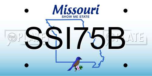 SSI75B Missouri License Plate