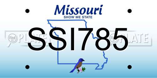 SSI785 Missouri License Plate