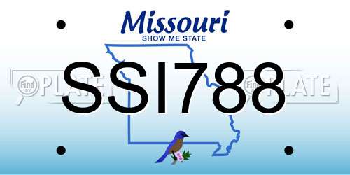 SSI788 Missouri License Plate