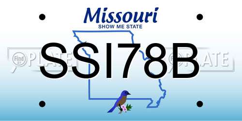 SSI78B Missouri License Plate