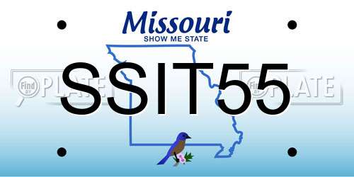 SSIT55 Missouri License Plate