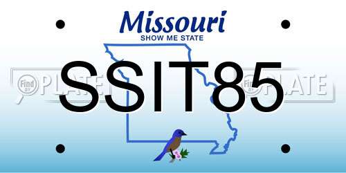SSIT85 Missouri License Plate