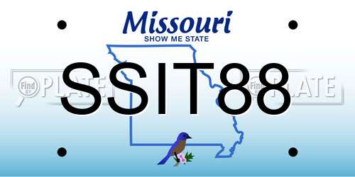 SSIT88 Missouri License Plate