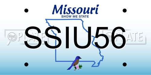 SSIU56 Missouri License Plate