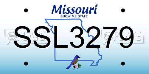 SSL3279 Missouri License Plate