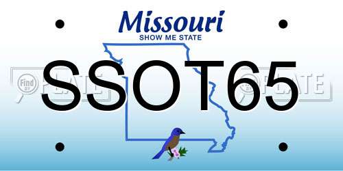 SSOT65 Missouri License Plate