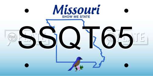 SSQT65 Missouri License Plate