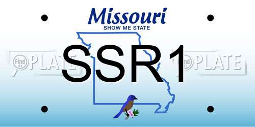 SSR1 Missouri License Plate