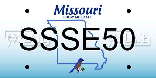 SSSE50 Missouri License Plate