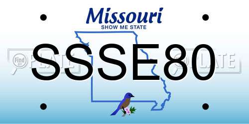 SSSE80 Missouri License Plate