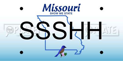 SSSHH Missouri License Plate