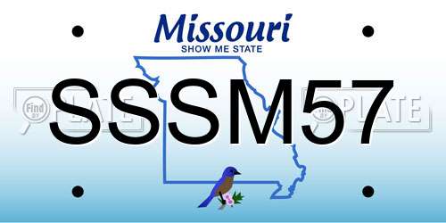 SSSM57 Missouri License Plate