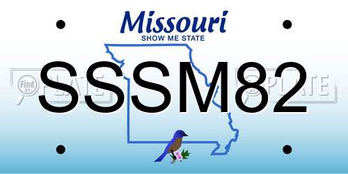 SSSM82 Missouri License Plate