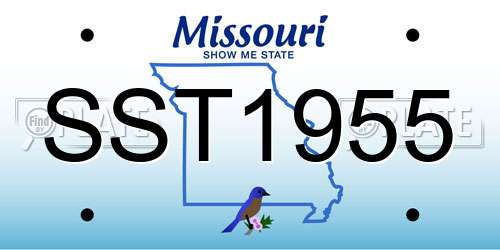 SST1955 Missouri License Plate