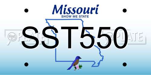 SST550 Missouri License Plate