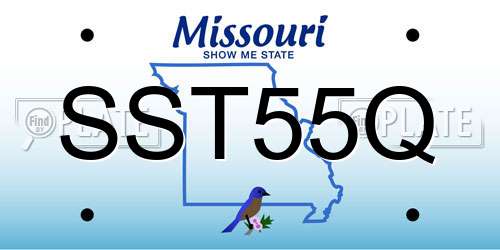 SST55Q Missouri License Plate