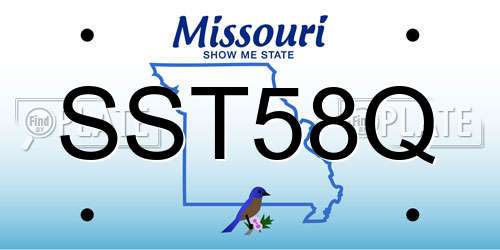 SST58Q Missouri License Plate