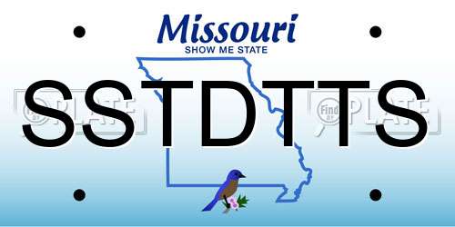 SSTDTTS Missouri License Plate