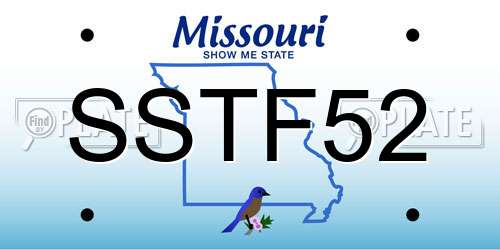SSTF52 Missouri License Plate