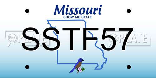 SSTF57 Missouri License Plate