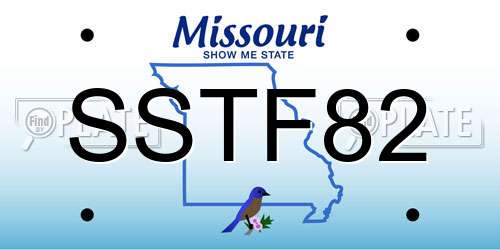 SSTF82 Missouri License Plate