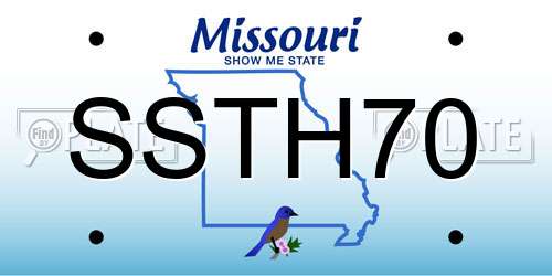 SSTH70 Missouri License Plate