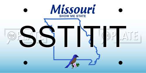 SSTITIT Missouri License Plate