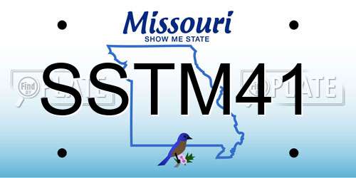 SSTM41 Missouri License Plate