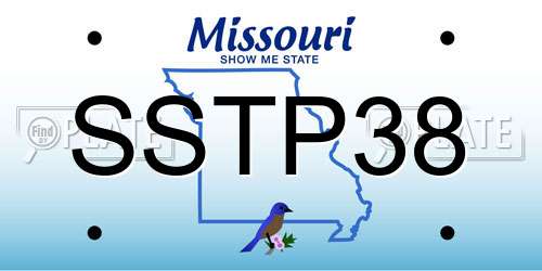 SSTP38 Missouri License Plate