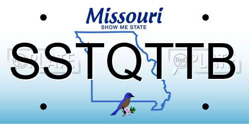 SSTQTTB Missouri License Plate
