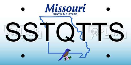 SSTQTTS Missouri License Plate