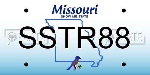 SSTR88 Missouri License Plate
