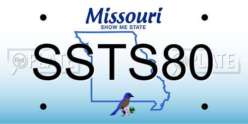SSTS80 Missouri License Plate
