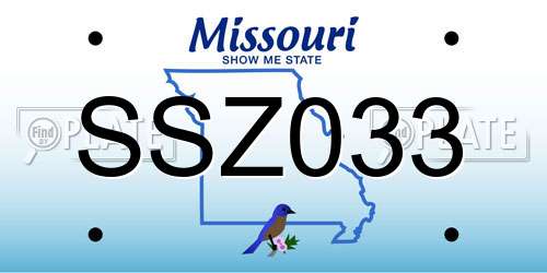 SSZ033 Missouri License Plate