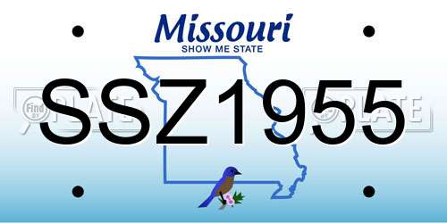 SSZ1955 Missouri License Plate
