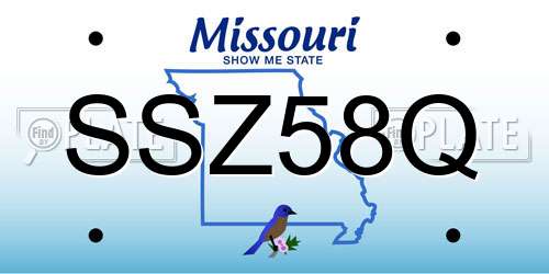 SSZ58Q Missouri License Plate