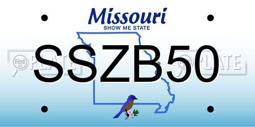 SSZB50 Missouri License Plate