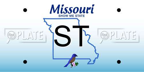 ST Missouri License Plate