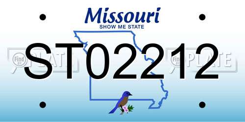 ST02212 Missouri License Plate