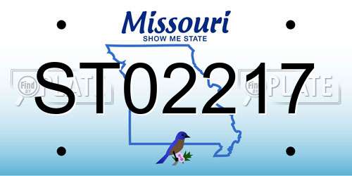 ST02217 Missouri License Plate