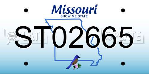 ST02665 Missouri License Plate