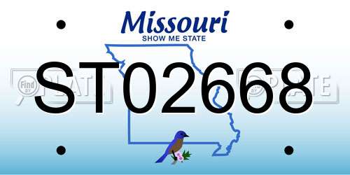 ST02668 Missouri License Plate