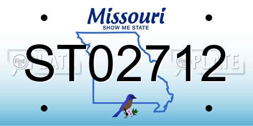 ST02712 Missouri License Plate