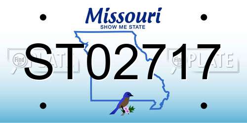 ST02717 Missouri License Plate