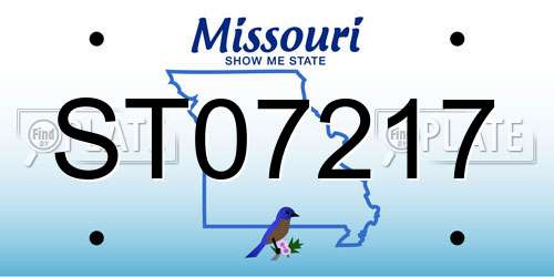 ST07217 Missouri License Plate