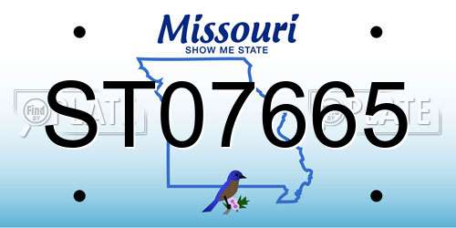 ST07665 Missouri License Plate