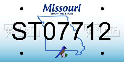 ST07712 Missouri License Plate
