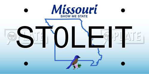 ST0LEIT Missouri License Plate